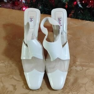 Elegant White and Cream Women's Shoes Stefani